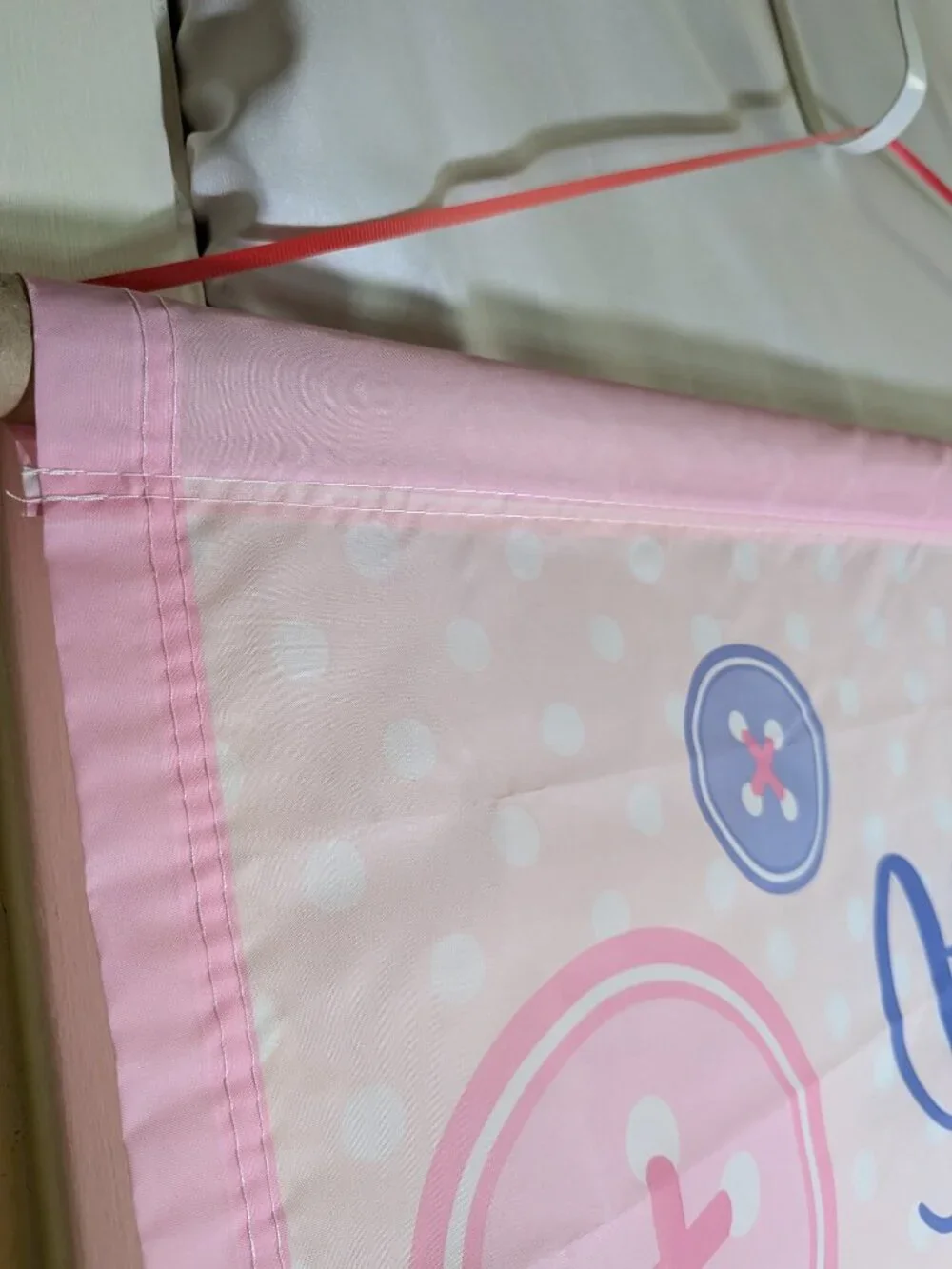 VTG It's A Girl Garden Flag Large Banner Pink Teddy Bear Polka Dot Baby Shower
